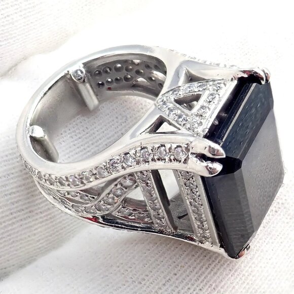 Kieselstein Cord Platinum 3ctw Diamond Black Spinel Cockatil Ring 1998 sz 5.5 - Picture 10 of 13